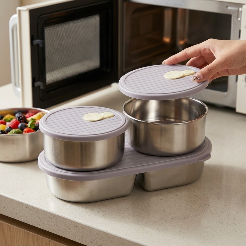 Meal Prep Kinder - Set Kotak Makan Bento dari Baja