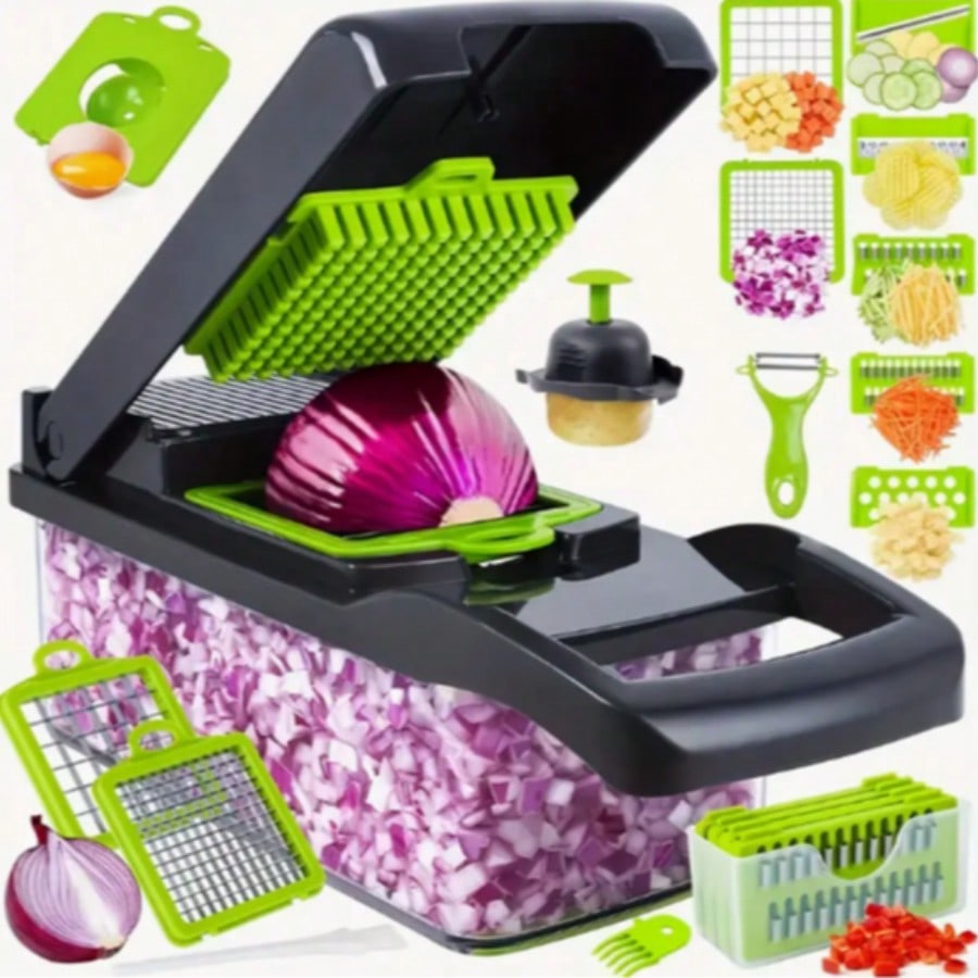 Meal Prep With Potatoes - Set Dapur Multi-Fungsi 16-Potong: Pemotong Sayuran
