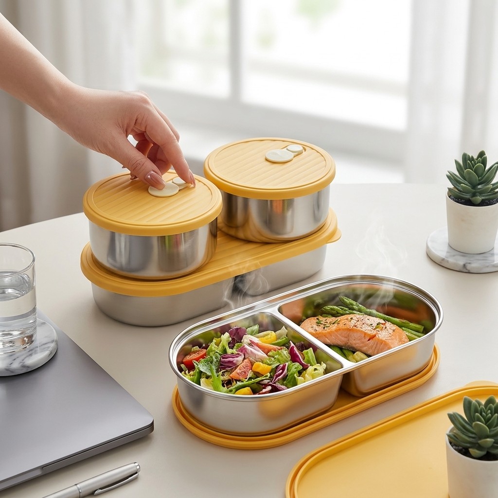Meal Prep Kinder - Kotak Makan Bento Stainless Steel 304