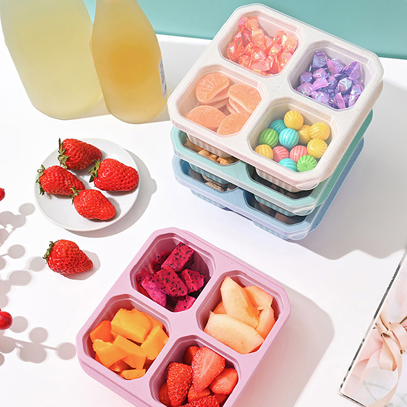 Meal Prep Kinder - @*Kotak Makanan Ringan 4 Kompartemen Kotak