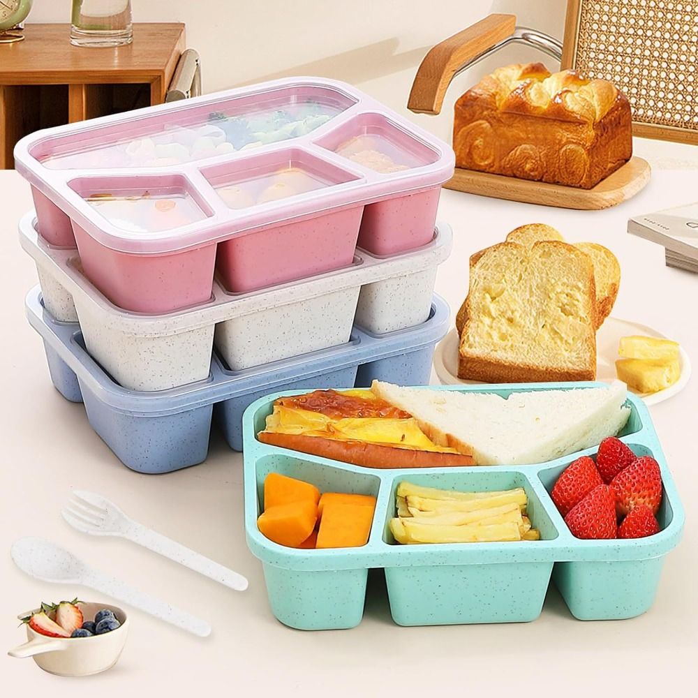 Meal Prep Kinder - 4 kompartemen kotak Bento anak-anak tutup