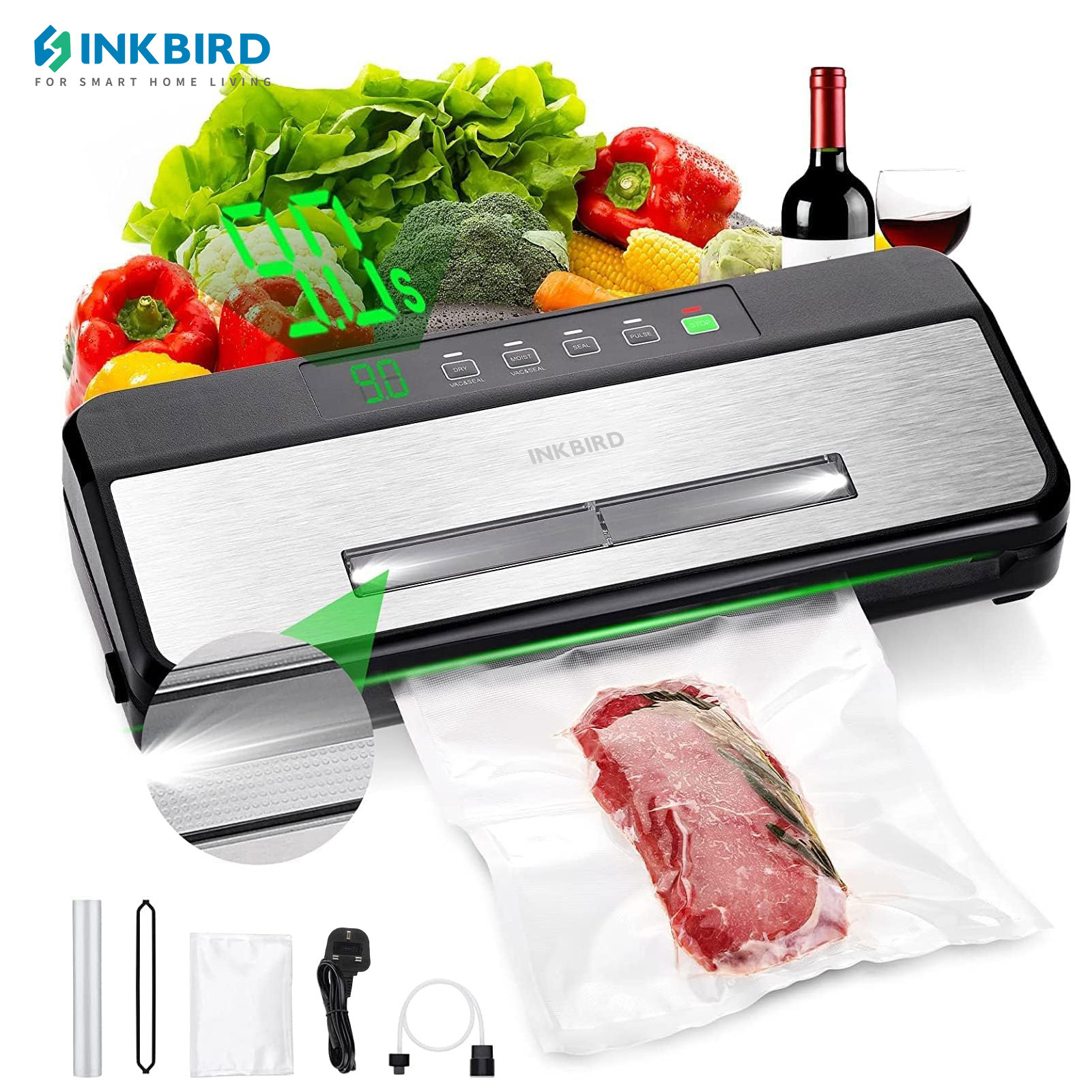 Meal Prep Vacuum Sealer - INKBIRD penyegel vakum ketiga dengan Kit