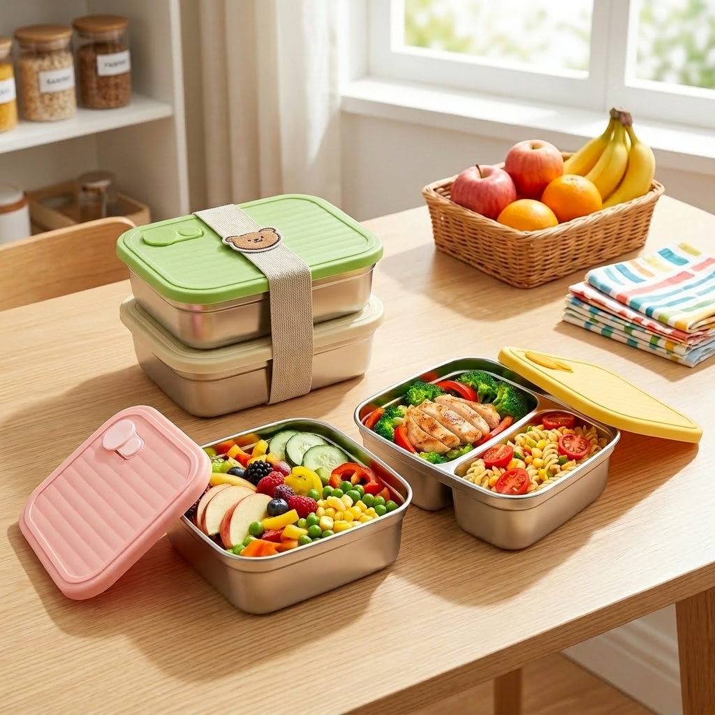 Meal Prep Kinder - Kotak Makan Siang Bento Stainless Steel