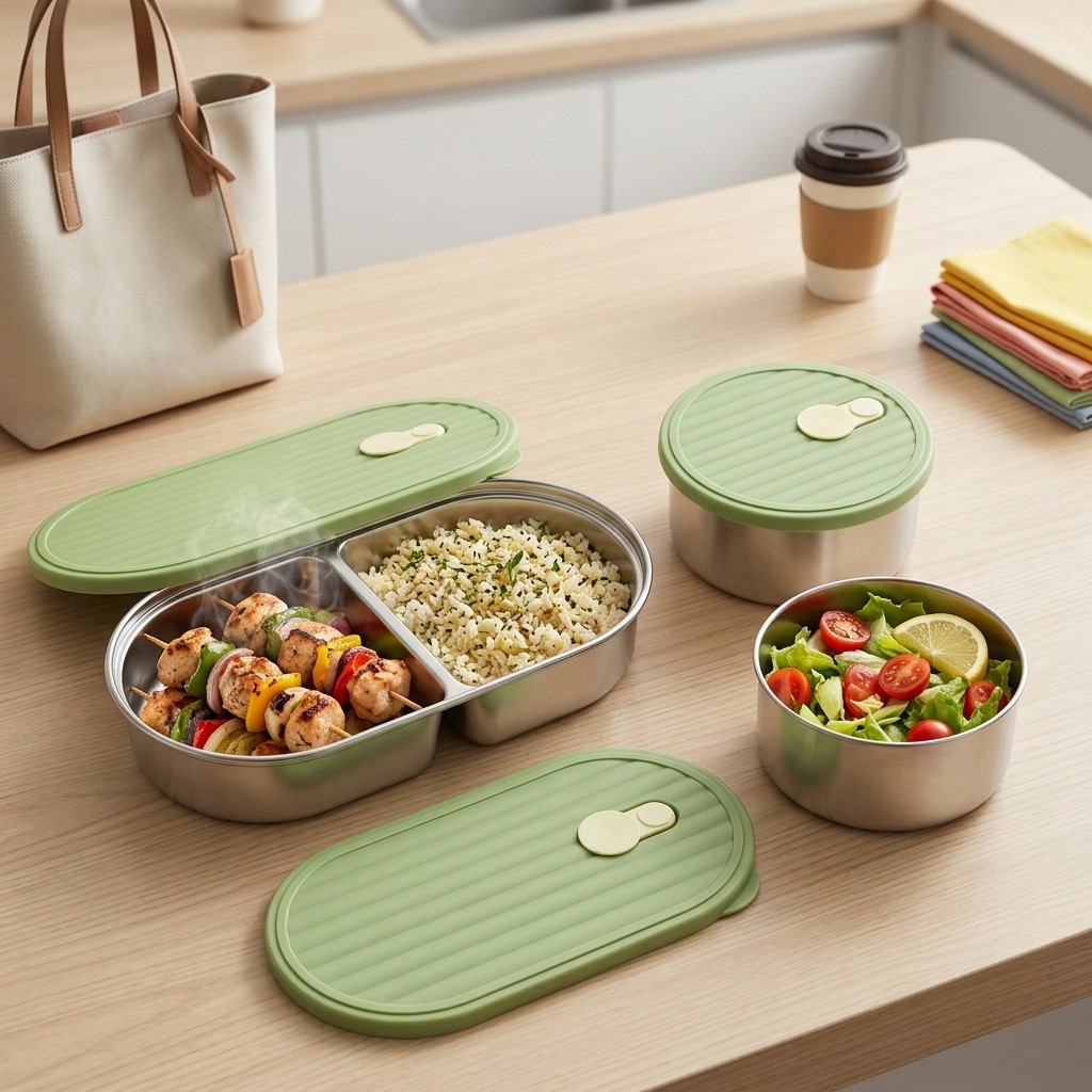 Set Kotak Makan Bento dari Baj - Meal Prep Kinder ulasan dan harga