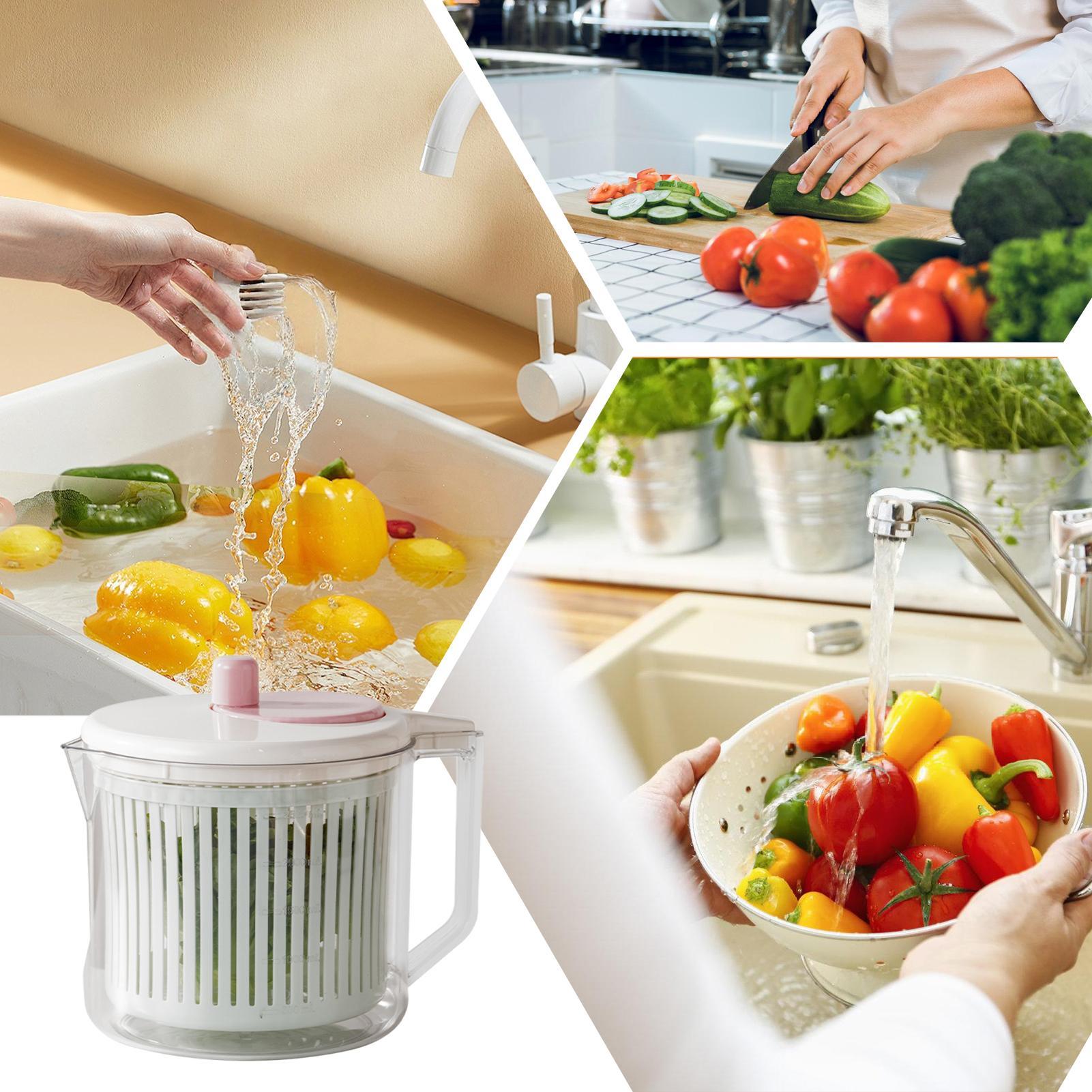 Keranjang Pemutar Salad Manual - Meal Prep Manual ulasan dan harga