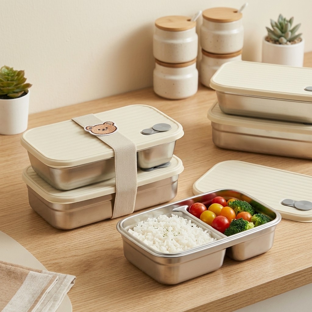 Kotak Bento Stainless Steel, K - Meal Prep Kinder ulasan dan harga
