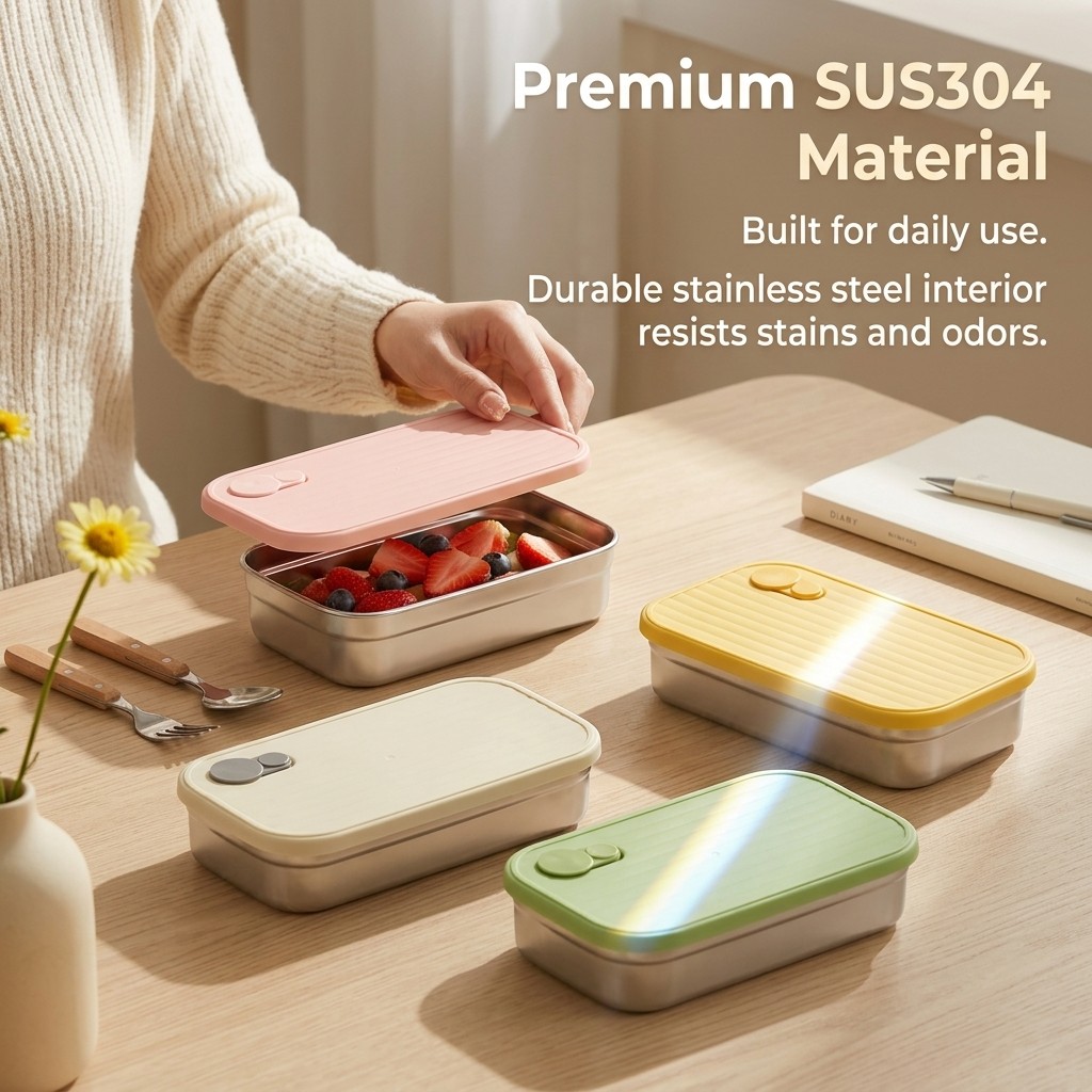 Kotak Bento Stainless Steel, K - Meal Prep Kinder ulasan dan harga