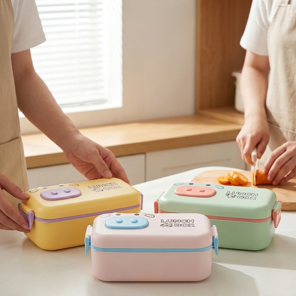 Kotak Bento Plastik Kawaii unt - Meal Prep Kinder ulasan dan harga