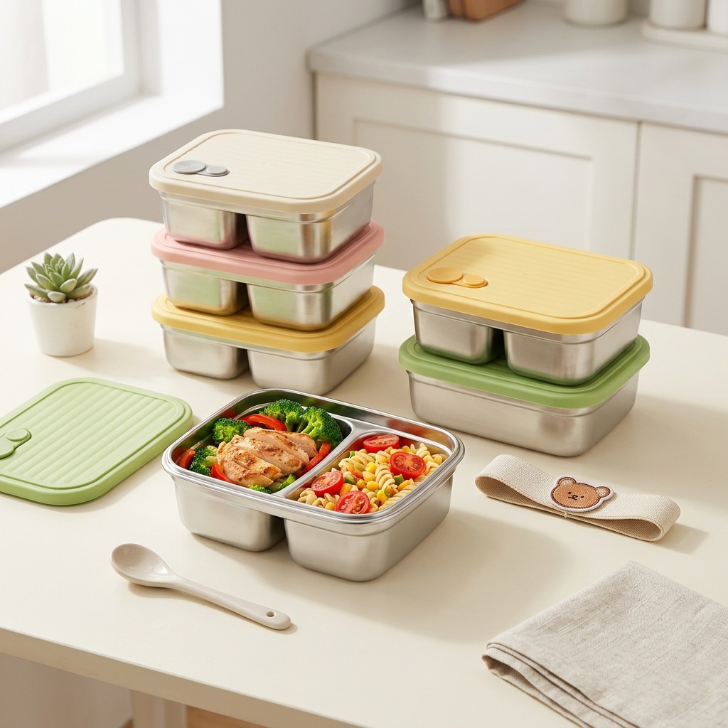 Kotak Makan Bento dari Baja An - Meal Prep Kinder ulasan dan harga