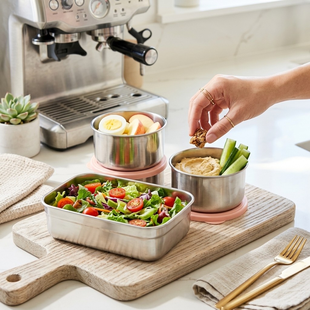 Kotak Makan Siang Anti Karat 3 - Meal Prep Kinder ulasan dan harga