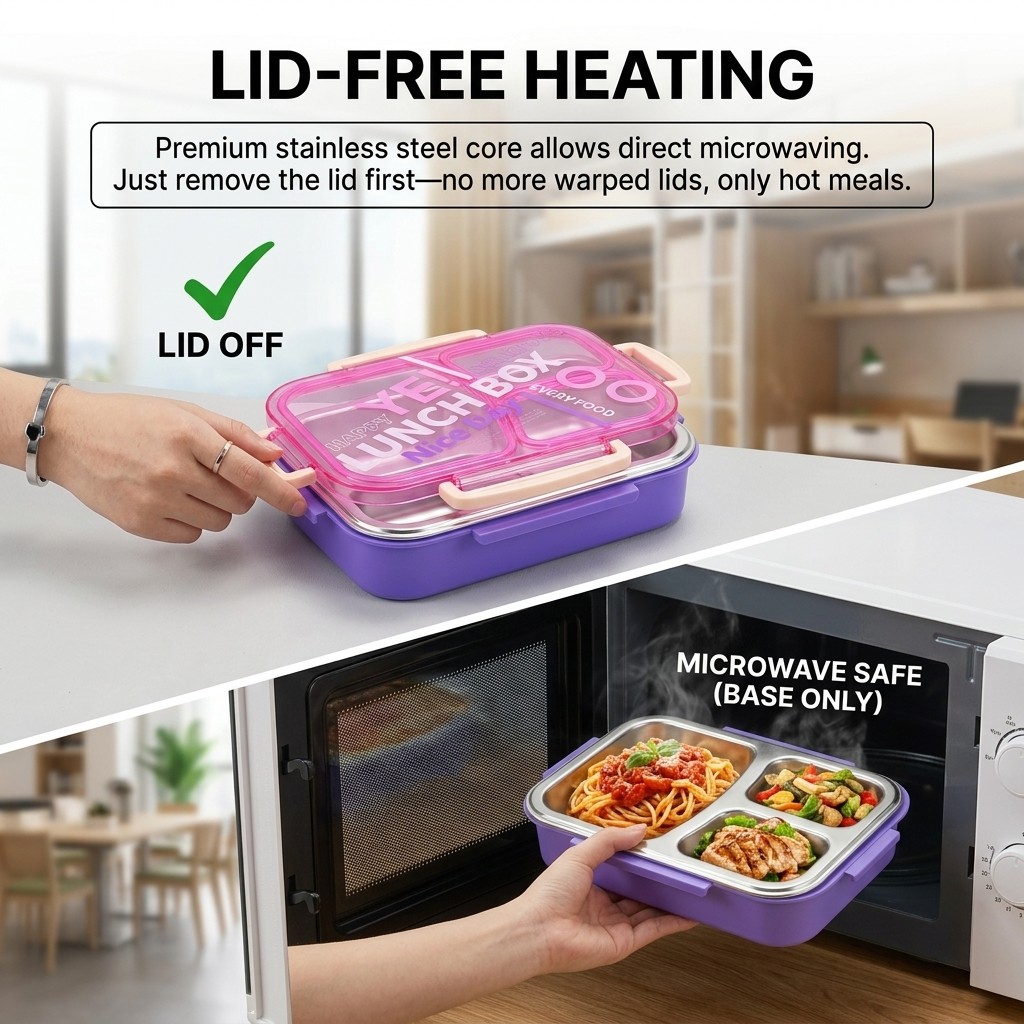 Kotak Bento Stainless Steel 30 - Meal Prep Kinder ulasan dan harga