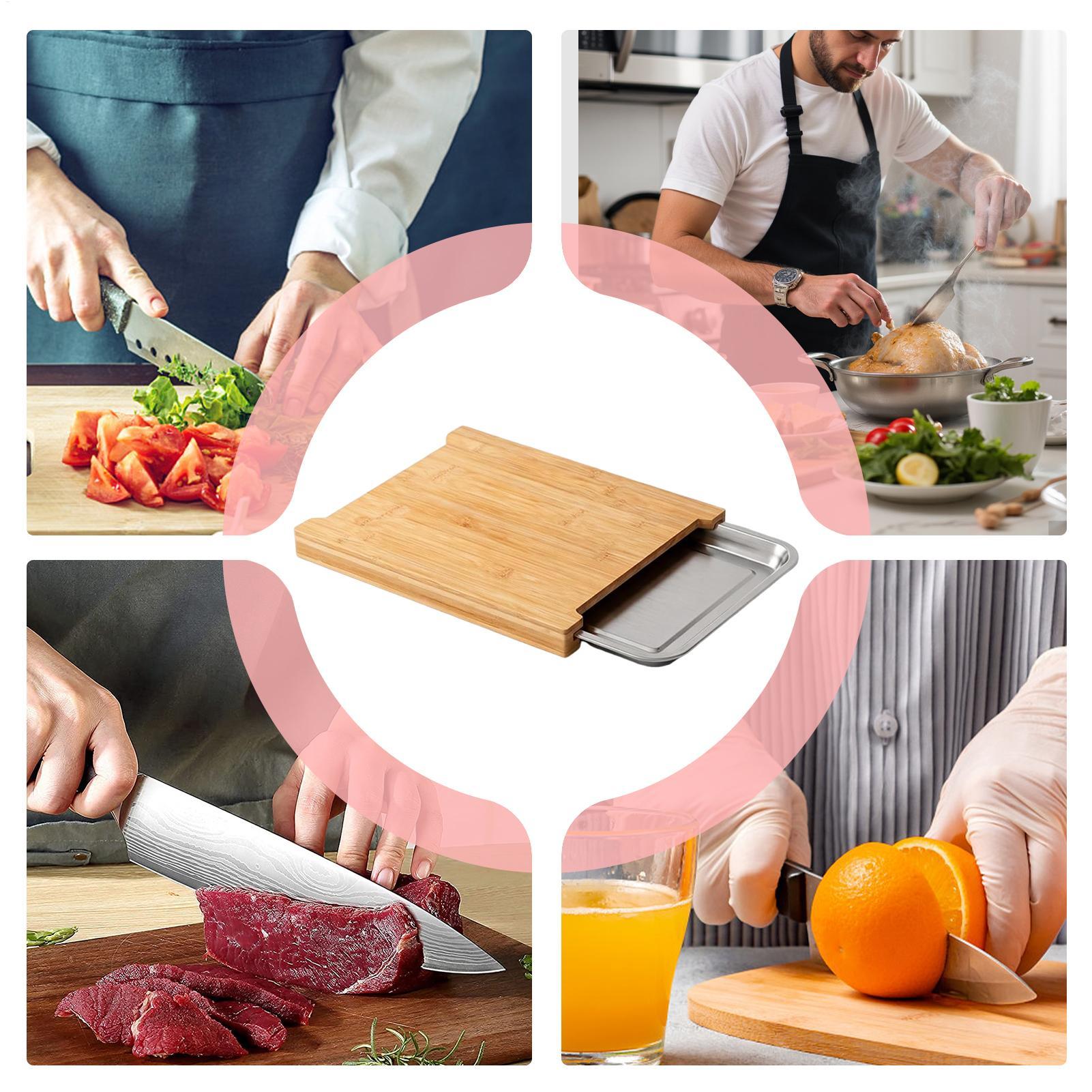 Papan Pemotong Kayu Anti-Selip - Meal Prep Food ulasan dan harga