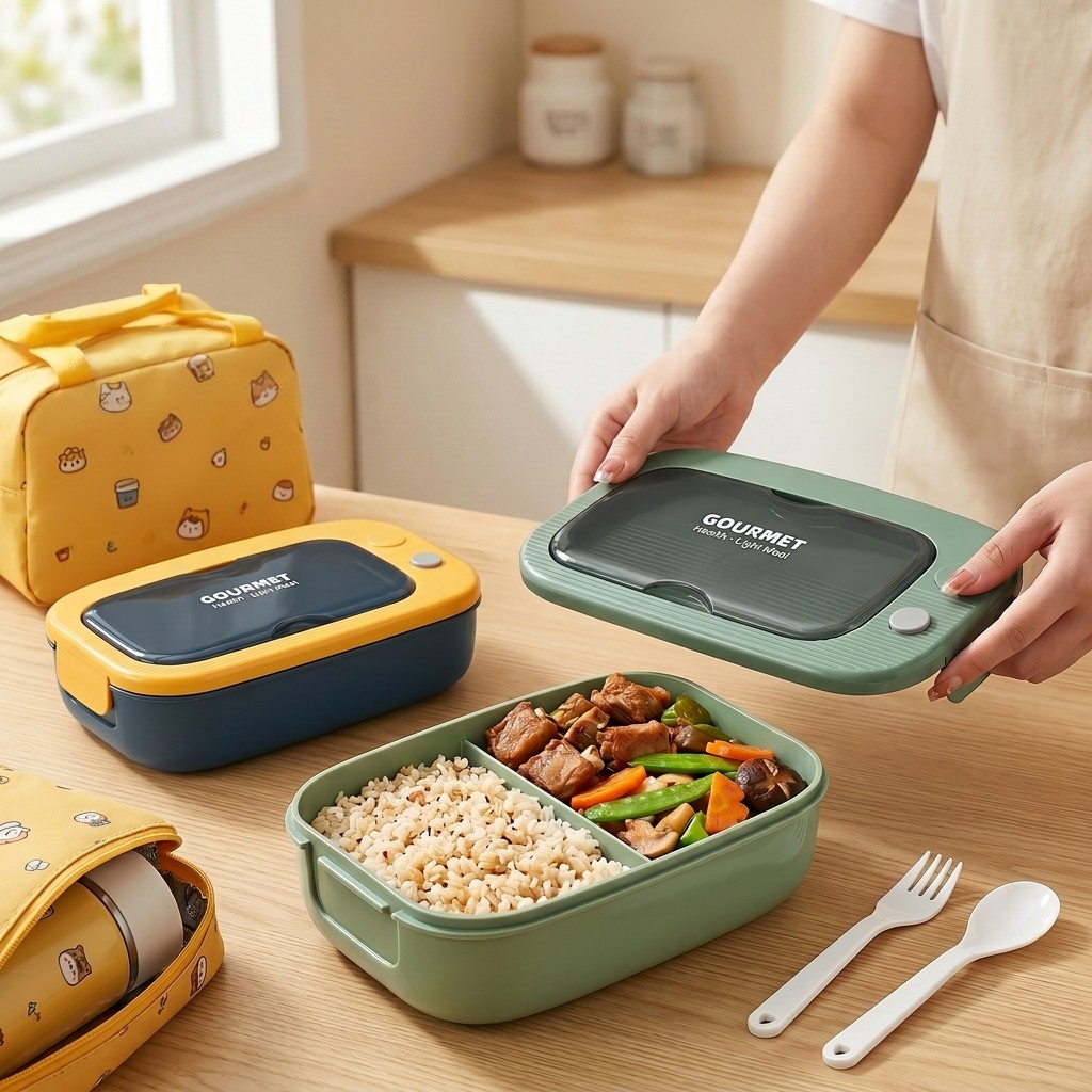 Kotak Bento Plastik untuk Micr - Meal Prep Kinder ulasan dan harga