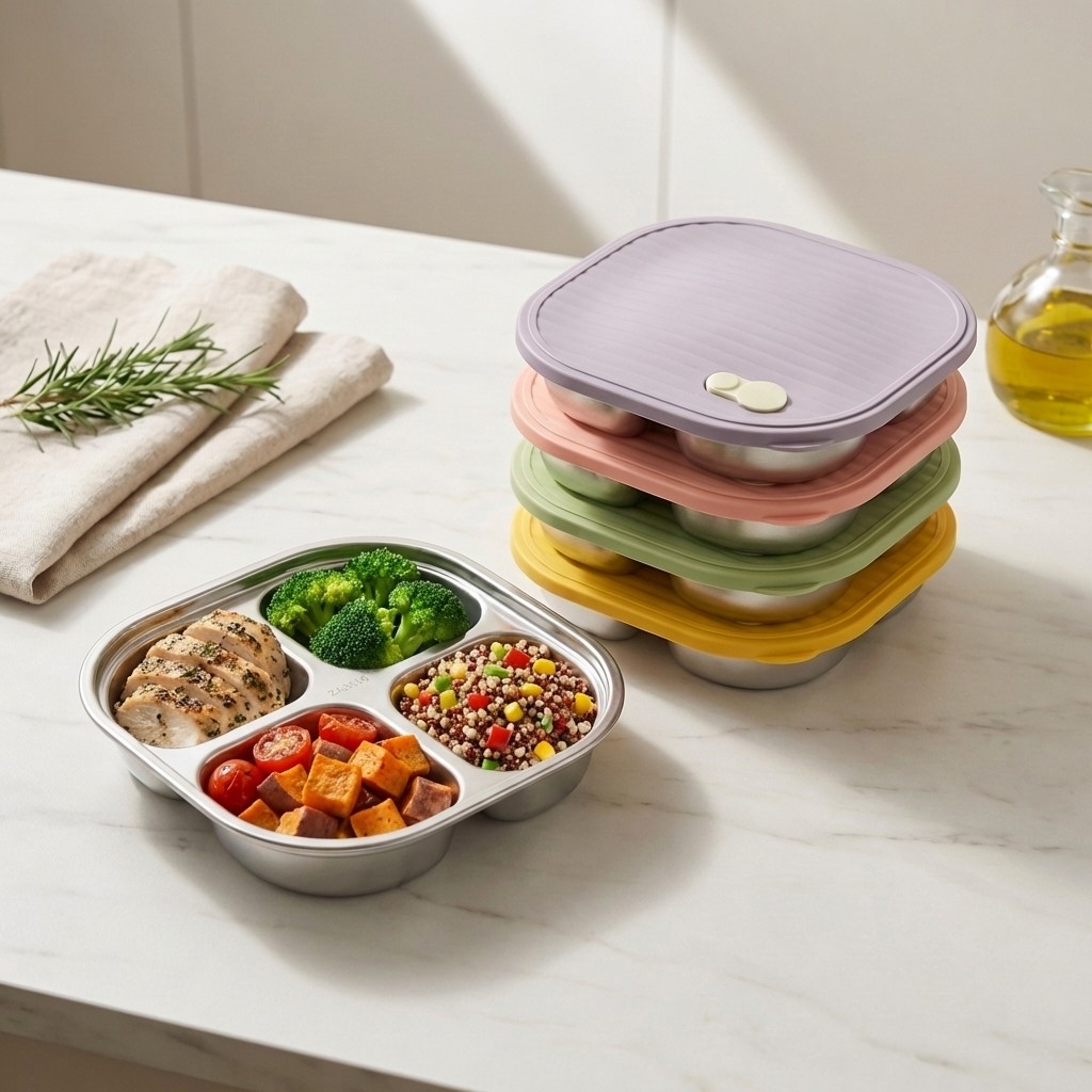 Kotak Makan Bento Stainless St - Meal Prep Diet ulasan dan harga