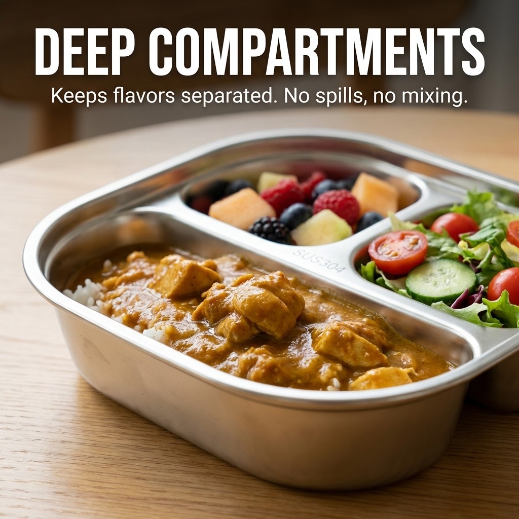 Kotak Makan Bento Stainless St - Meal Prep Diet ulasan dan harga
