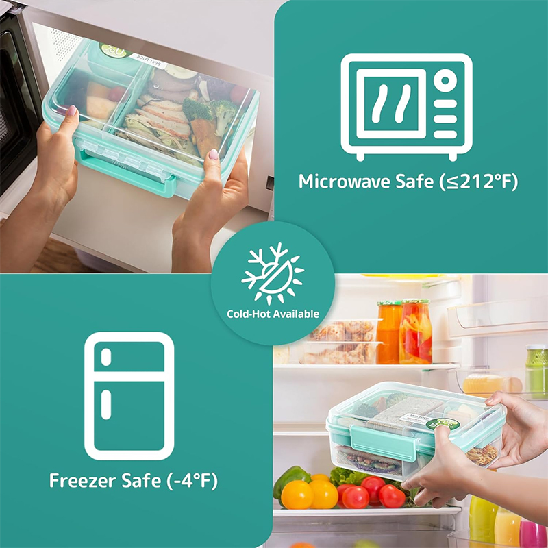 Kotak Makan Bento 4 Komparteme - Meal Prep Kinder ulasan dan harga
