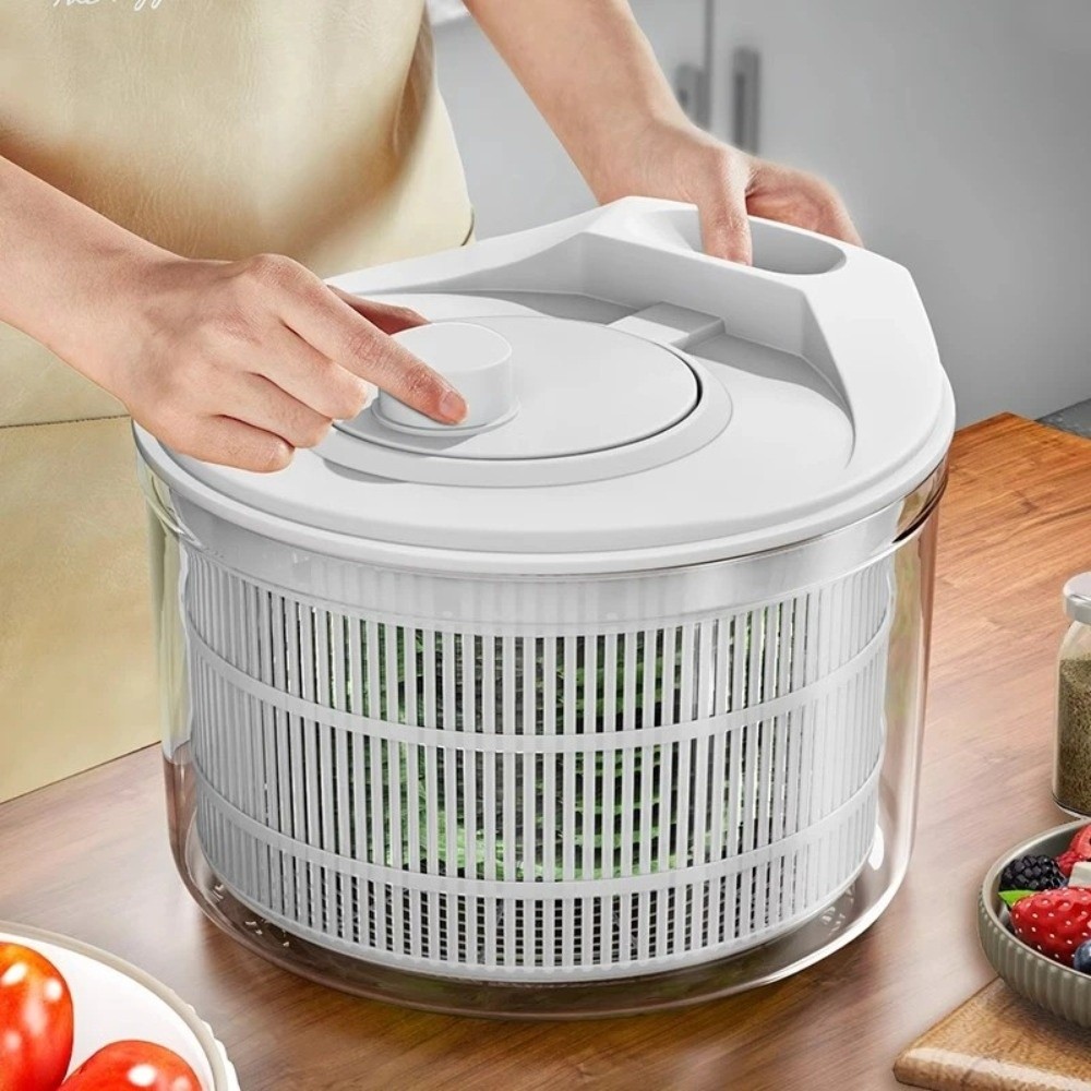 Pengering Sayuran Manual Putih - Meal Prep Manual ulasan dan harga
