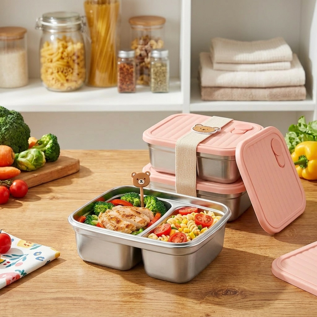 Kotak Makan Siang Bento Stainl - Meal Prep Kinder ulasan dan harga