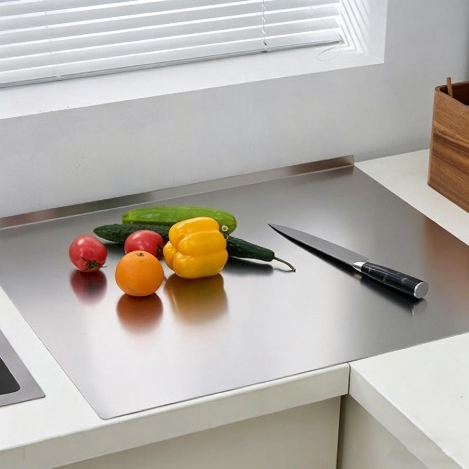 Papan Pemotong Stainless Steel - Meal Prep Food ulasan dan harga