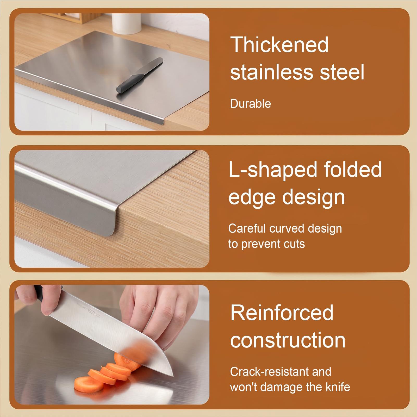 Papan Pemotong Stainless Steel - Meal Prep Food ulasan dan harga