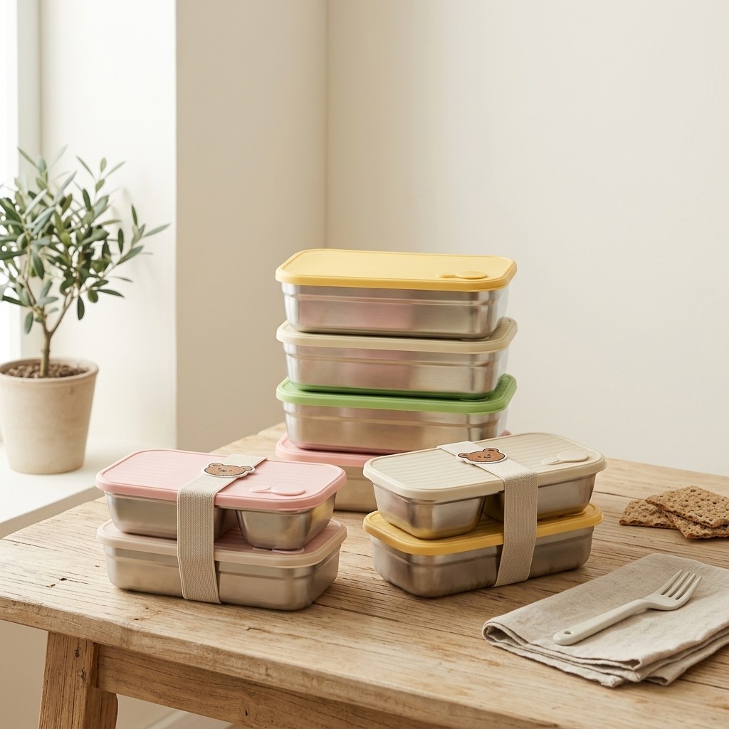 Kotak Makan Bento Stainless St - Meal Prep Kinder ulasan dan harga