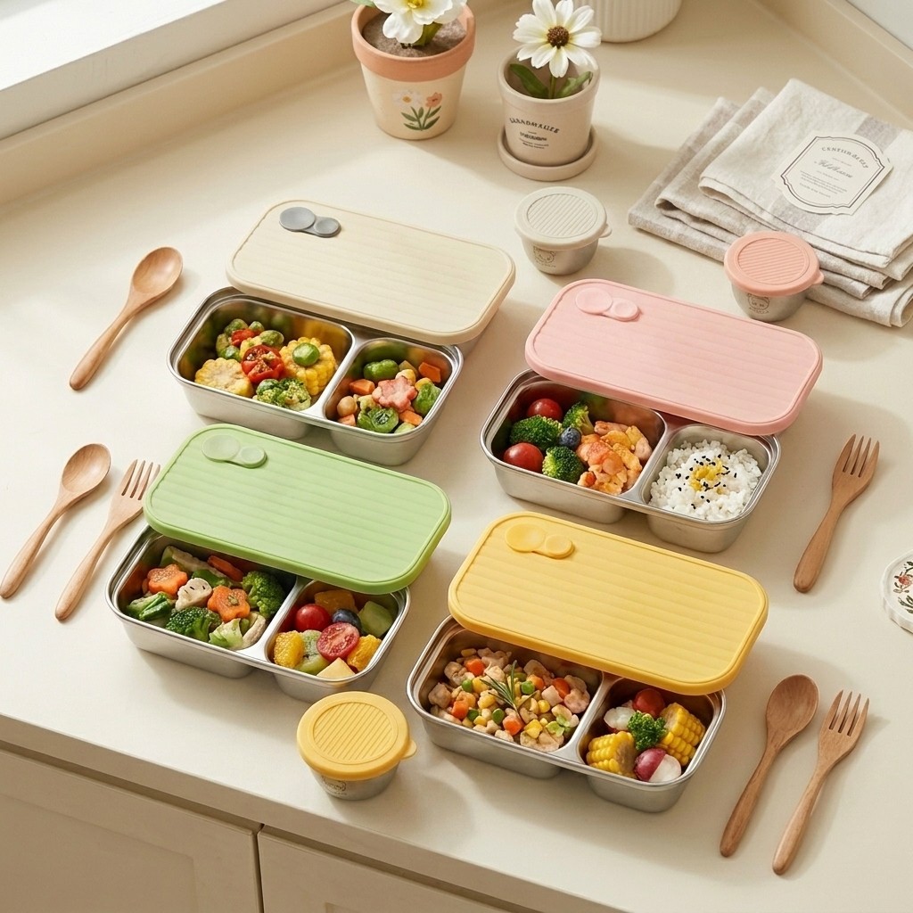 Kotak Bento Stainless Steel 30 - Meal Prep Kinder ulasan dan harga