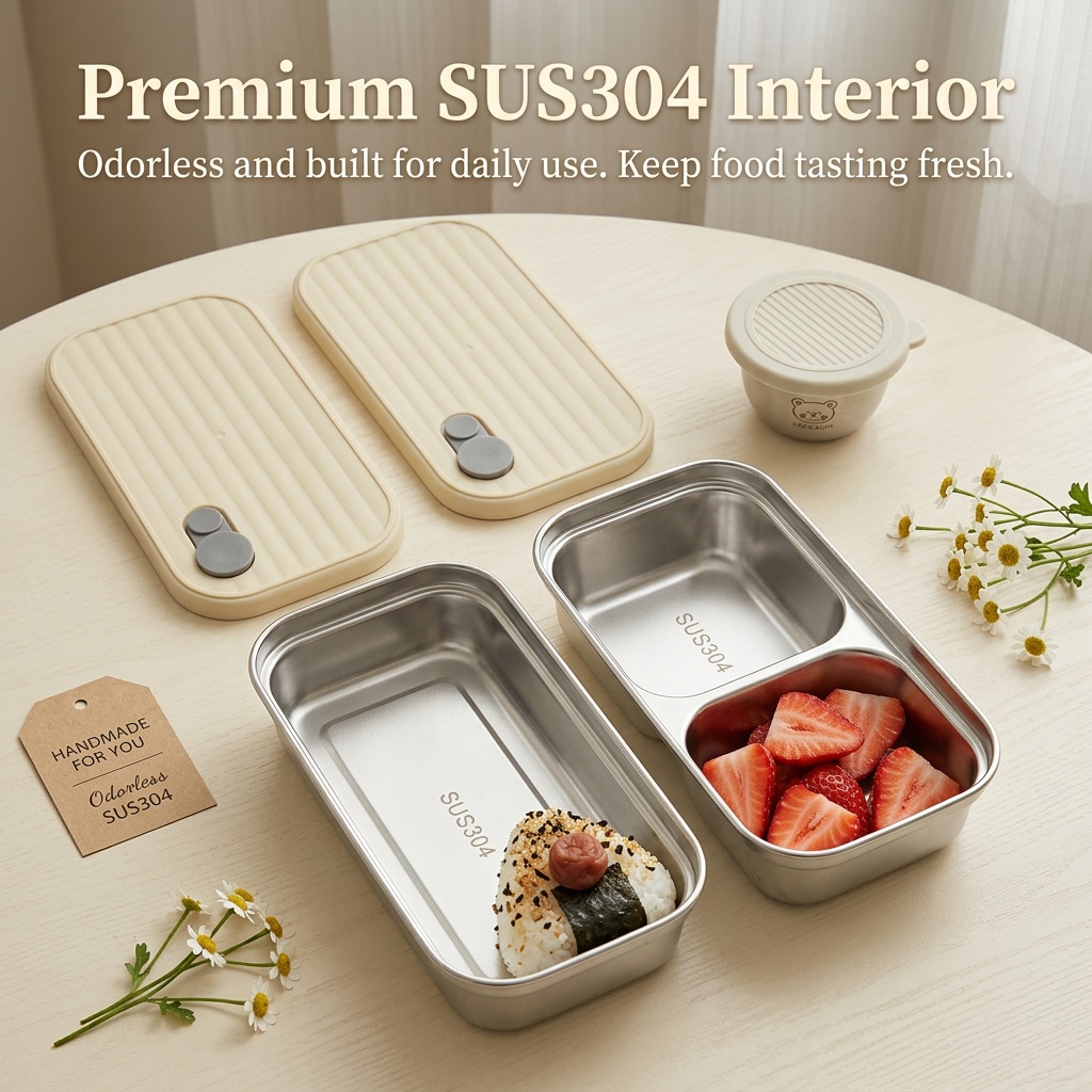 Kotak Bento Stainless Steel 30 - Meal Prep Kinder ulasan dan harga